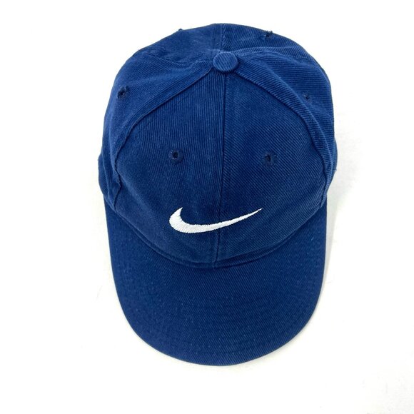 Vintage Nike Youth Baseball Cap Hat Snapback Blue Center Swoosh Made Taiwan 90’s - Picture 2 of 9